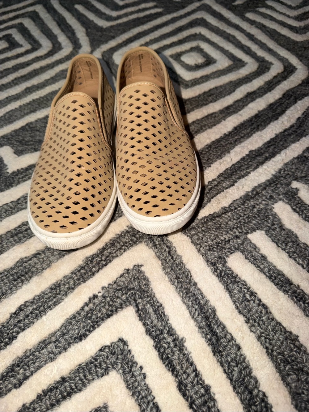 Steve Madden Perforated Slip-On Sneakers - Tan